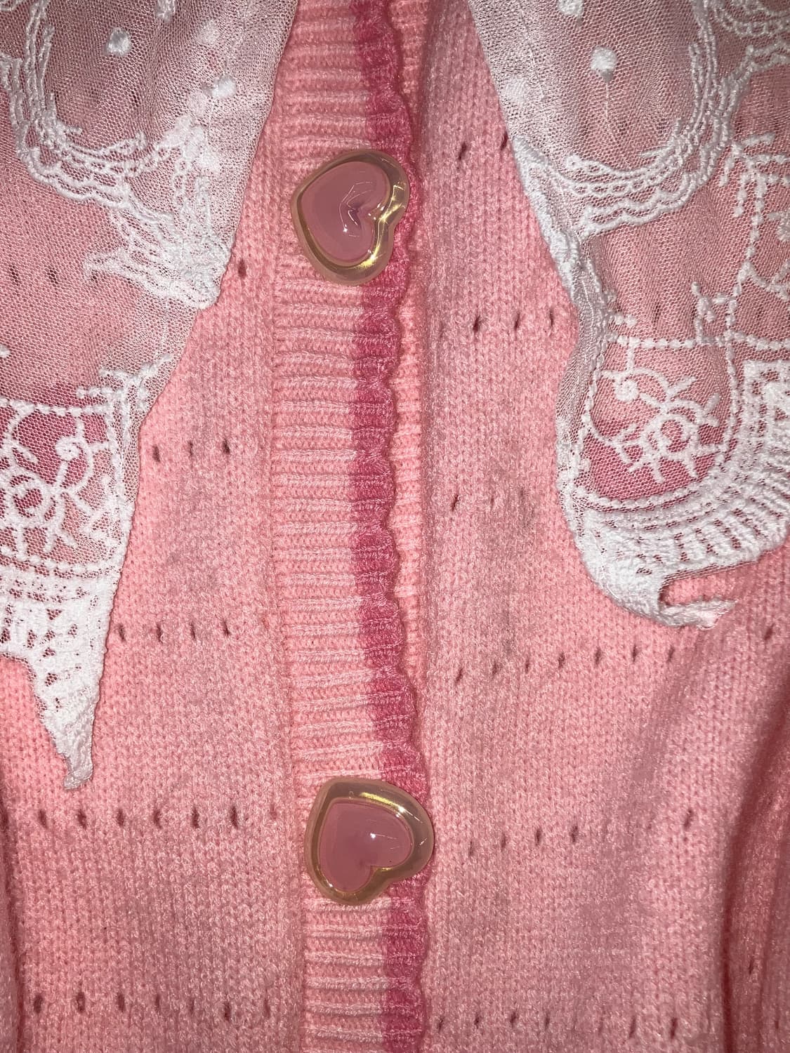 빈티지 딸기 쇼트 케이크 하트 가디건 상품이미지5