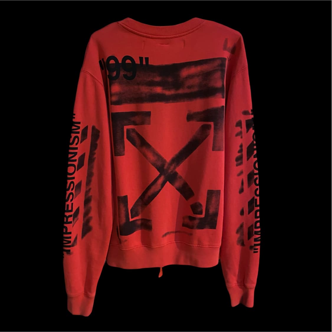 오프화이트 레드 맨투맨  상품이미지1