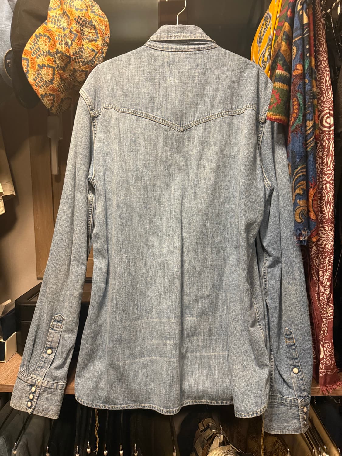 Remi Relief Denim Western Shirt(1studs) 상품이미지9
