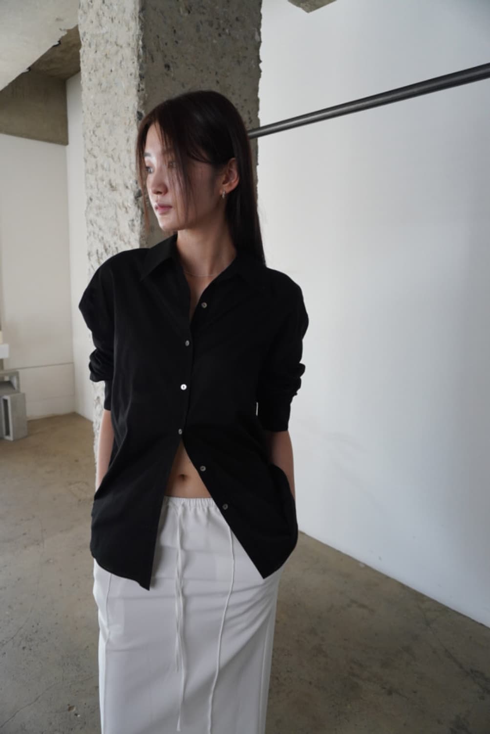 뉴욕나인 THE AQUA SHIRTS BLACK 상품이미지1