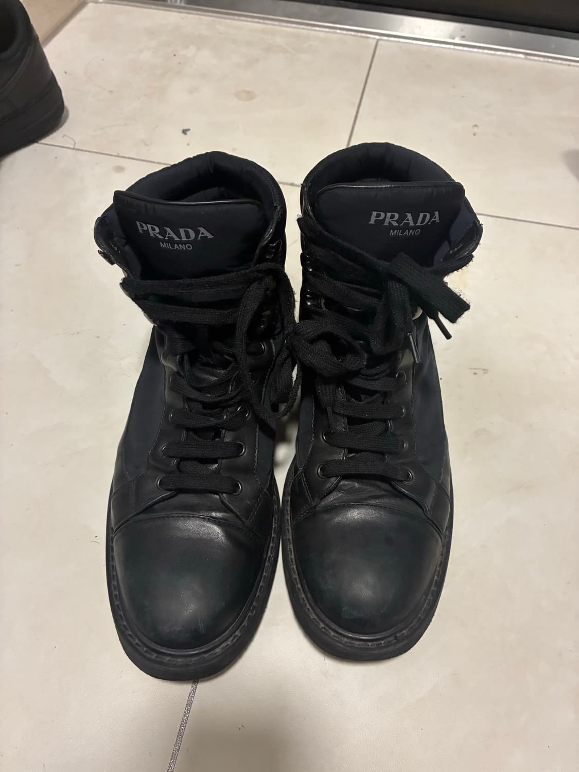 프라다 레더 하이탑 uk 9 상품이미지1