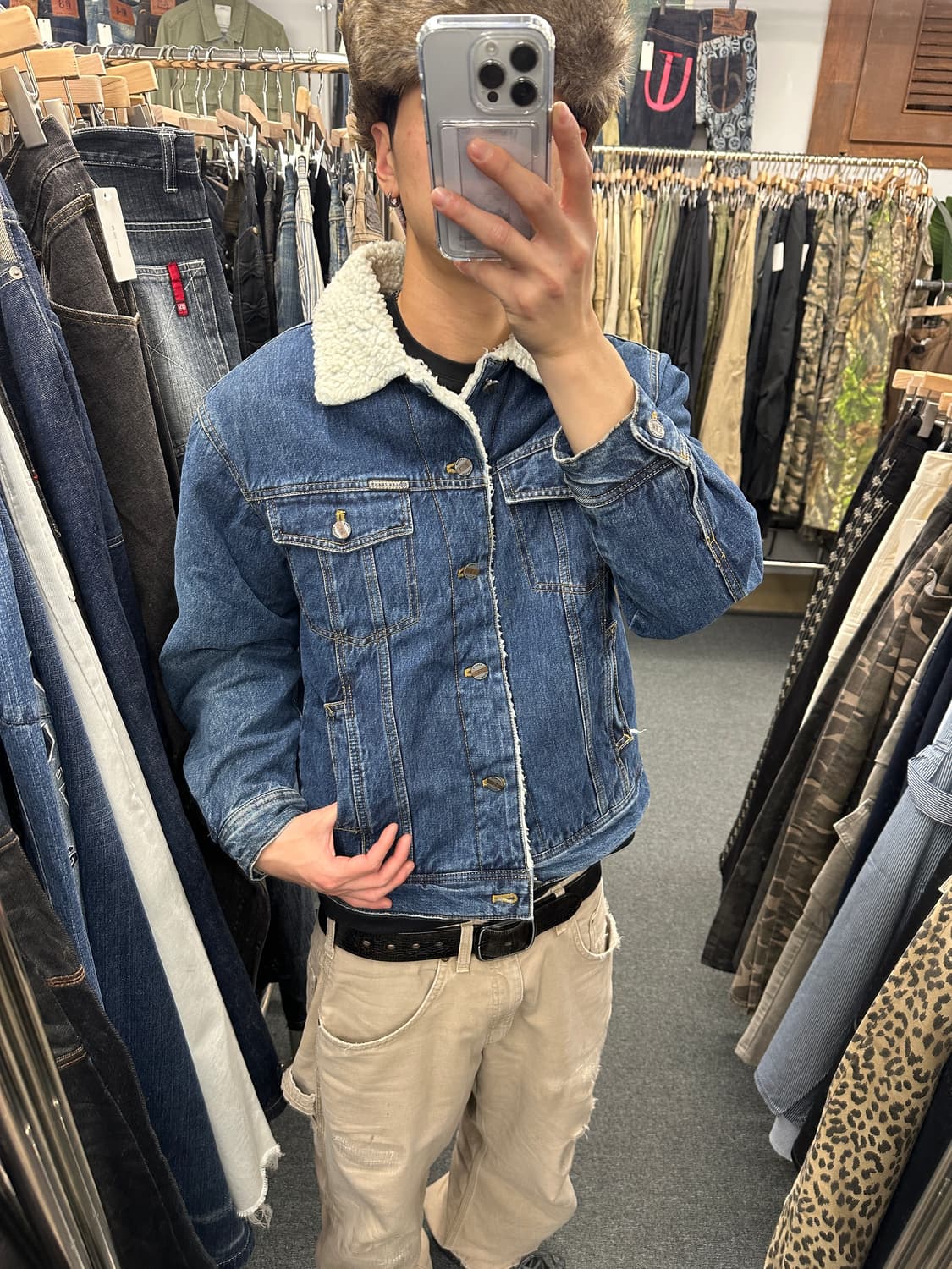 95) LEE 셰르파 트러커 크롭 데님자켓 상품이미지1