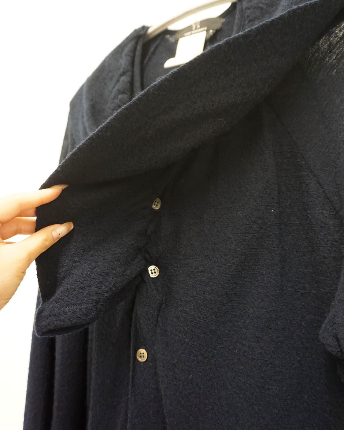 Y’S draped collar wool cardigan 상품이미지4