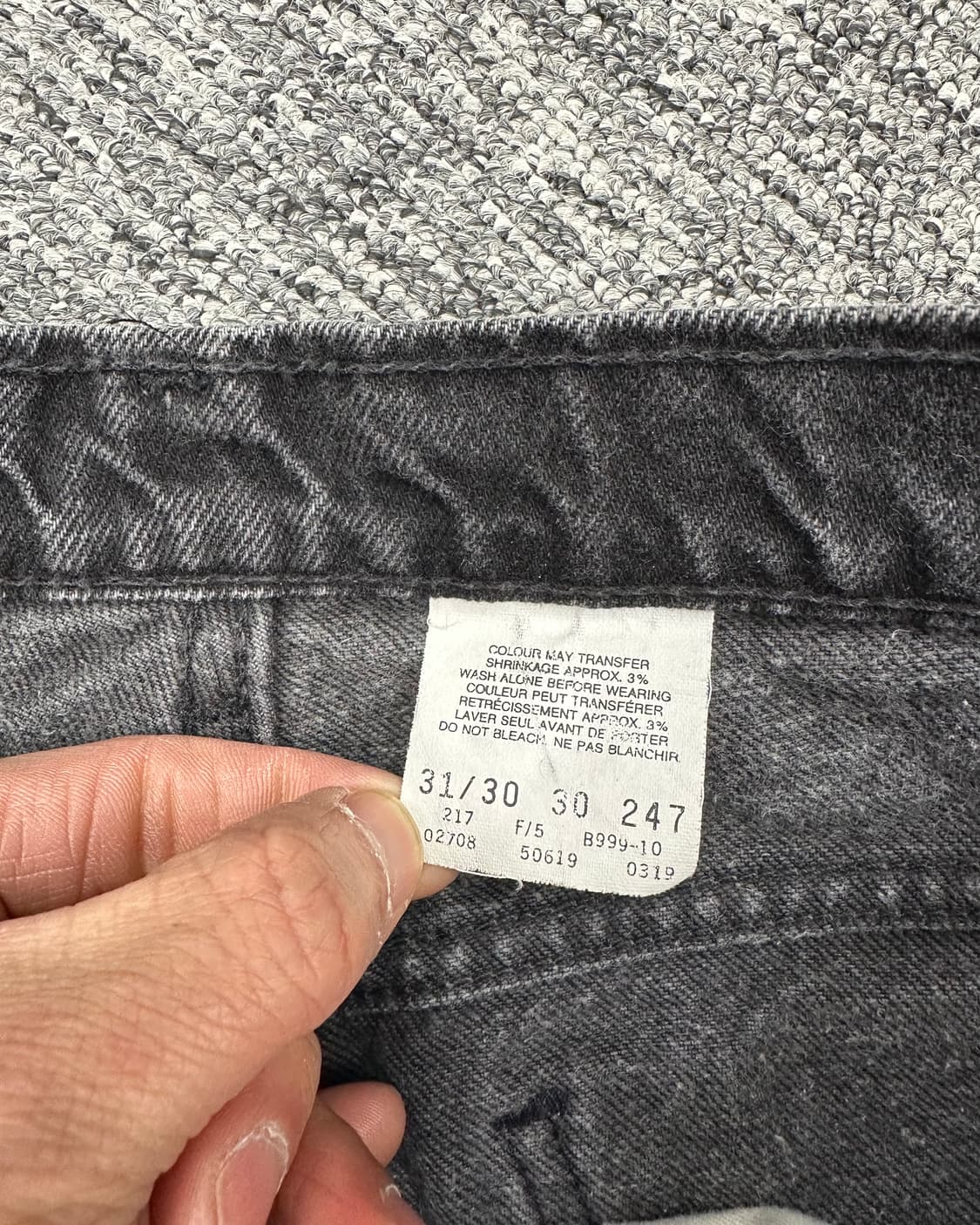 (허단38)리바이스 흑청 619 오렌지탭-M1846 상품이미지4