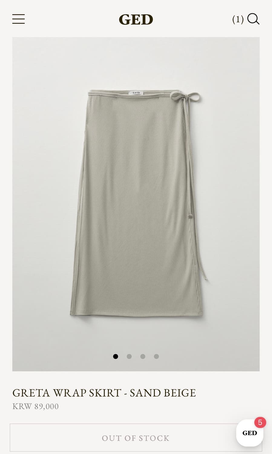 게드ged wrap 스커트 상품이미지1