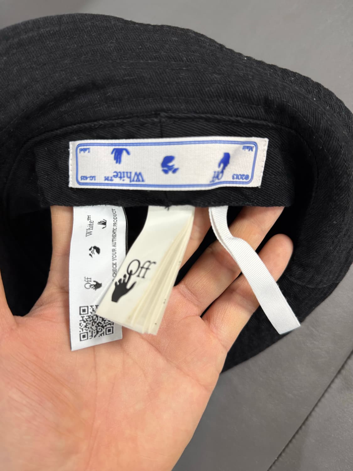 오프화이트 블랙 벙거지 모자 O/S 상품이미지2