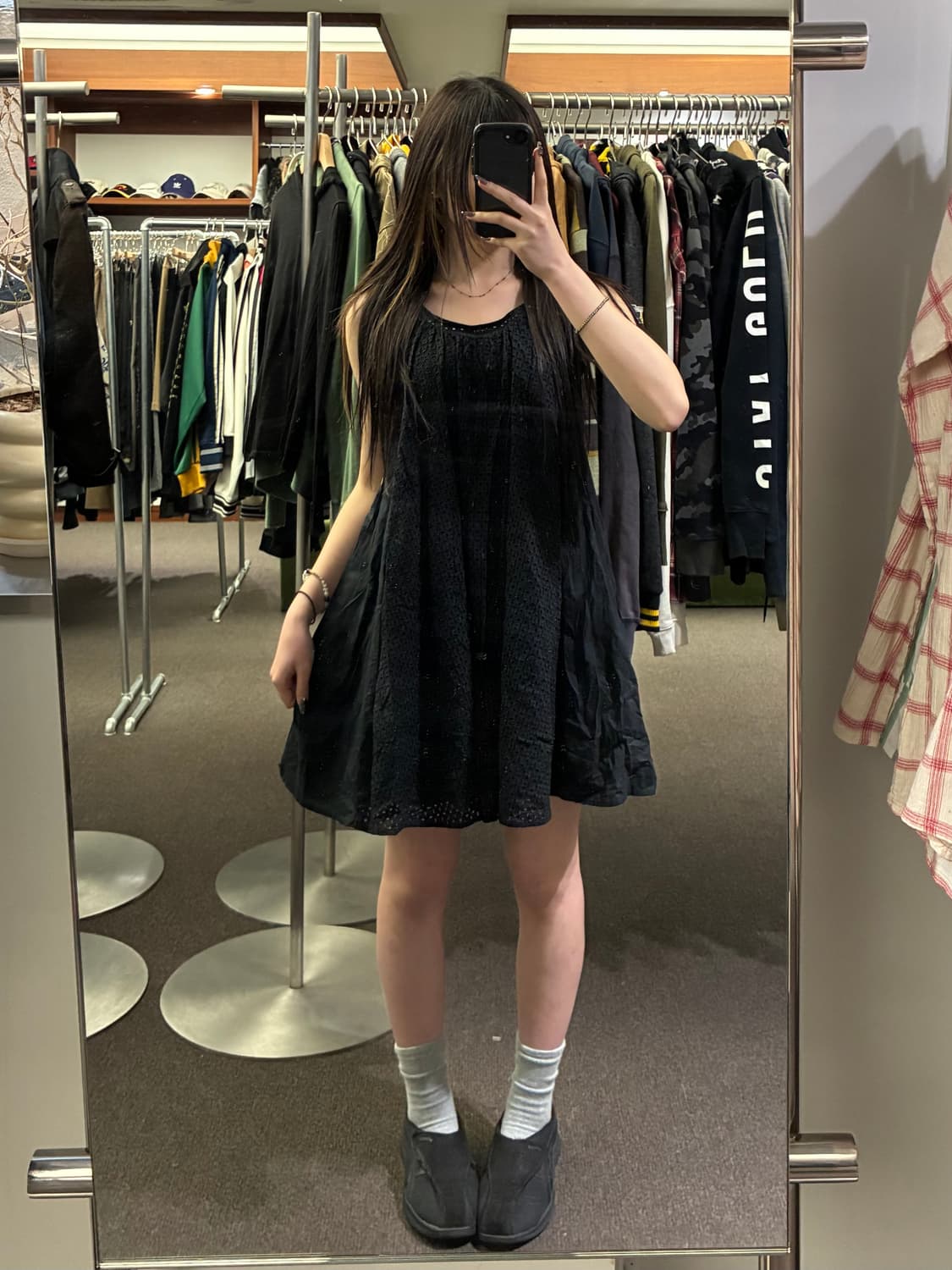 38)Japanese vintage 여성 펀칭 디자인 나시 원피스 상품이미지1