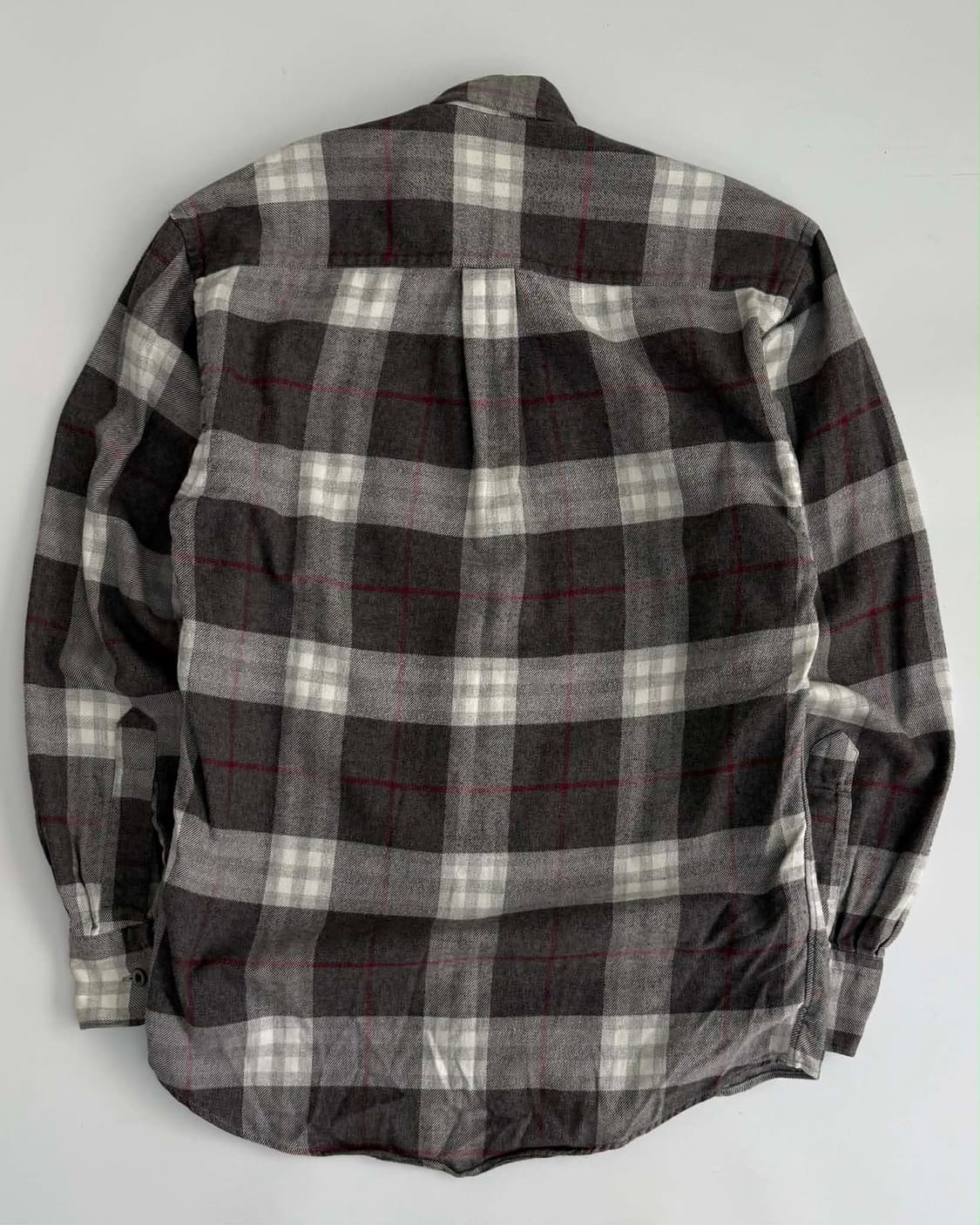 [S] 버버리 네이비 체크 코튼 셔츠 made in usa 상품이미지2