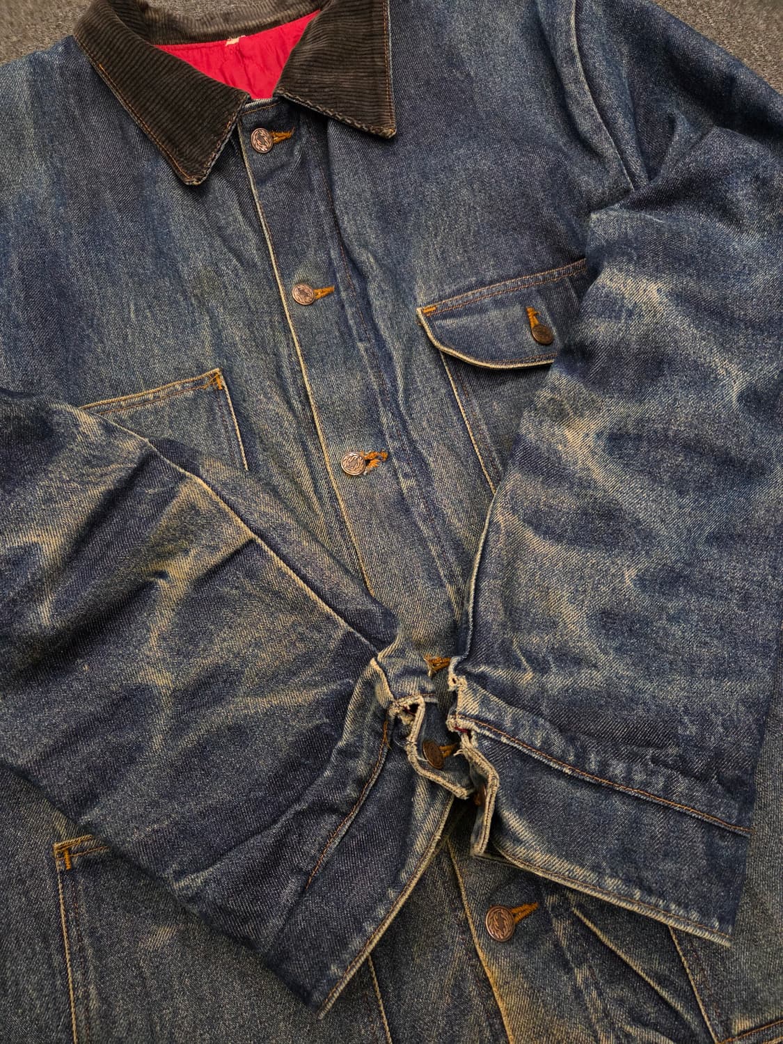70's 빈티지 데님 초어자켓 상품이미지3