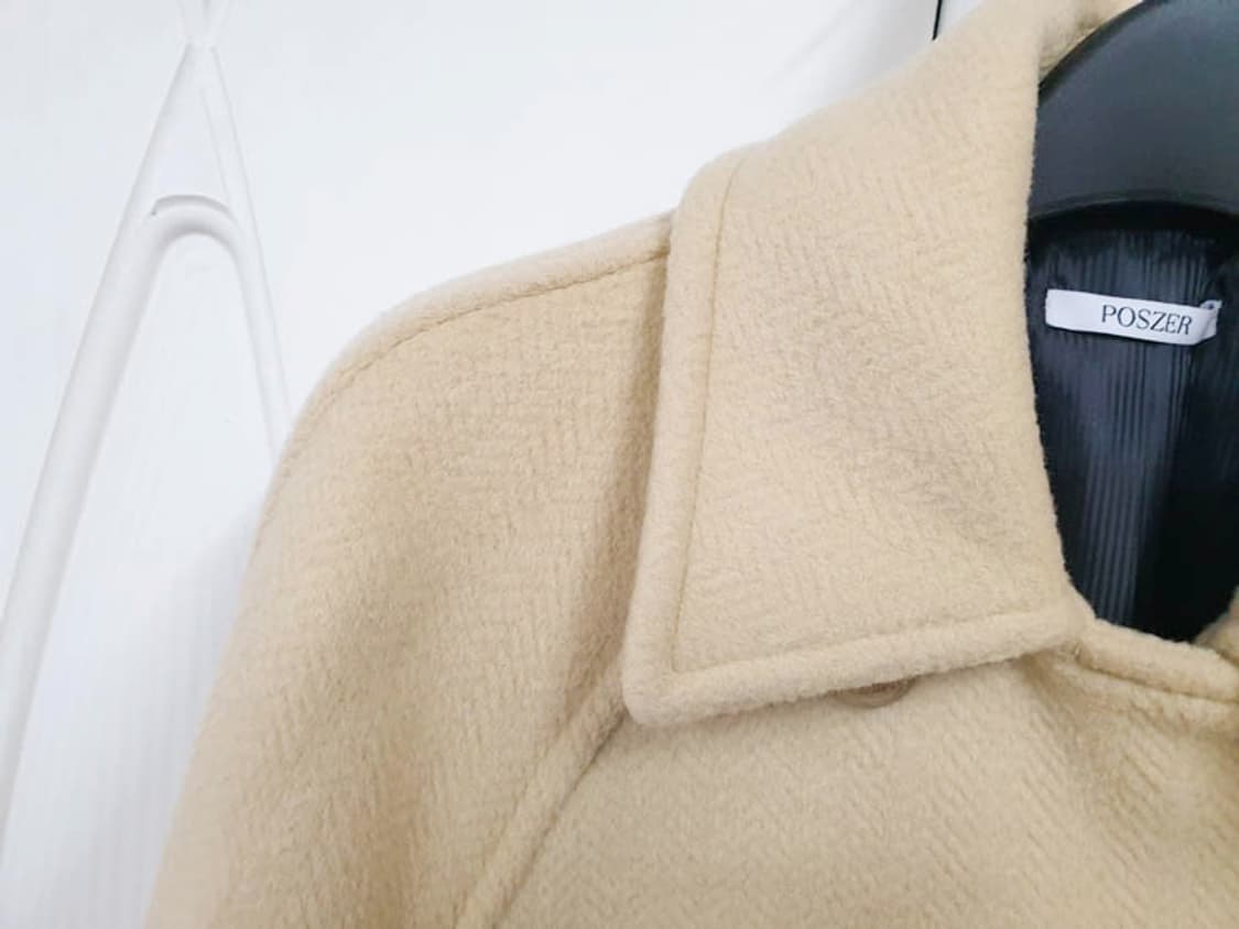 POSZER 포저 레몬 헤링본 나그랑 롱코트 S 상품이미지3