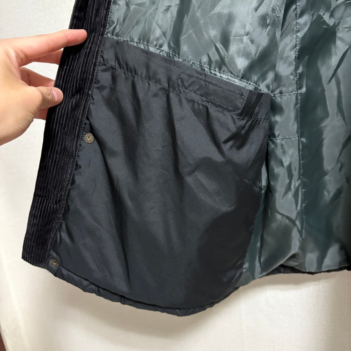 유니클로 코듀로이 퀼팅 자켓 / 블랙, L 상품이미지6