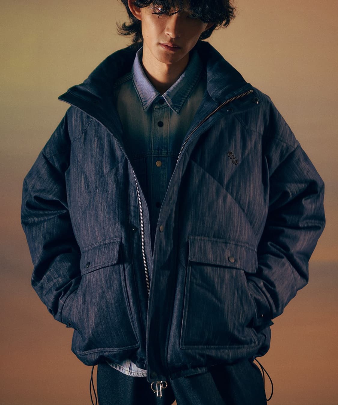 [새상품] 조우 CHOWOO 데님 다운 자켓 패딩 상품이미지1