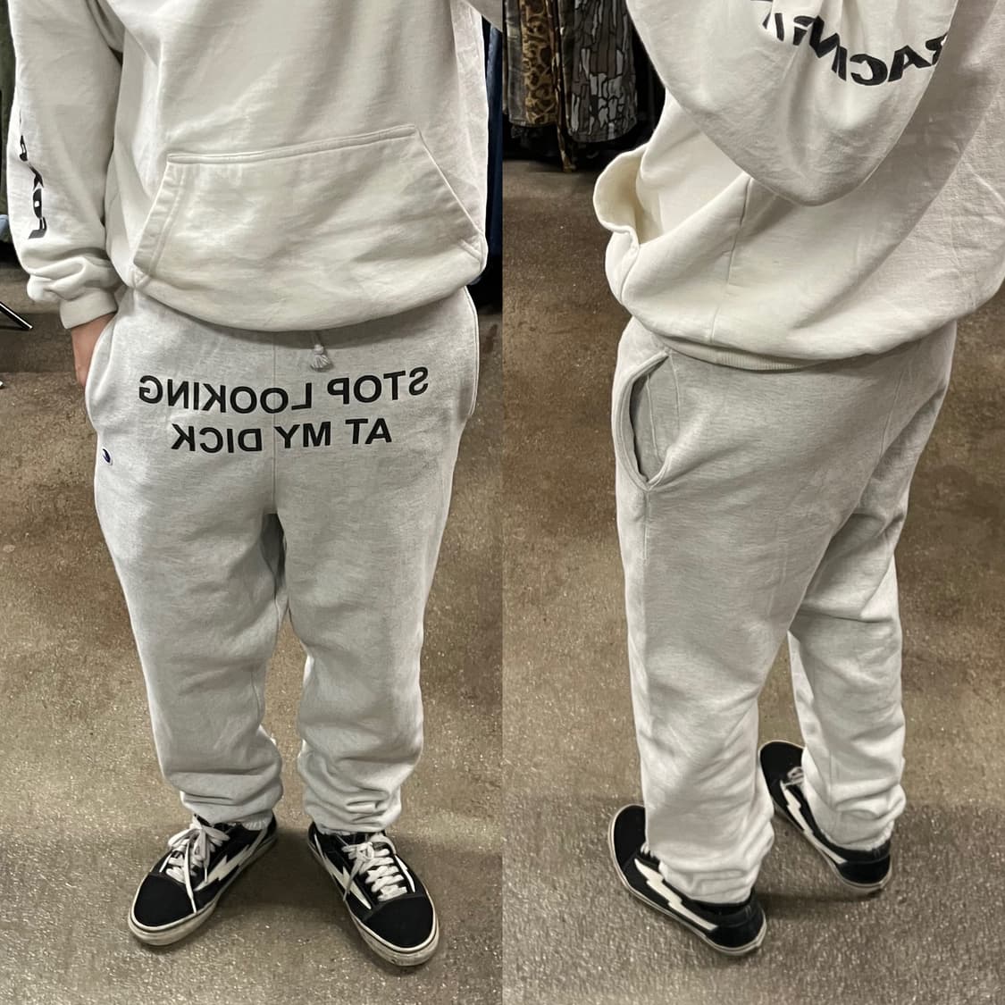 Champion Pizzaslime 레터링 스웻 팬츠 (S) 상품이미지6