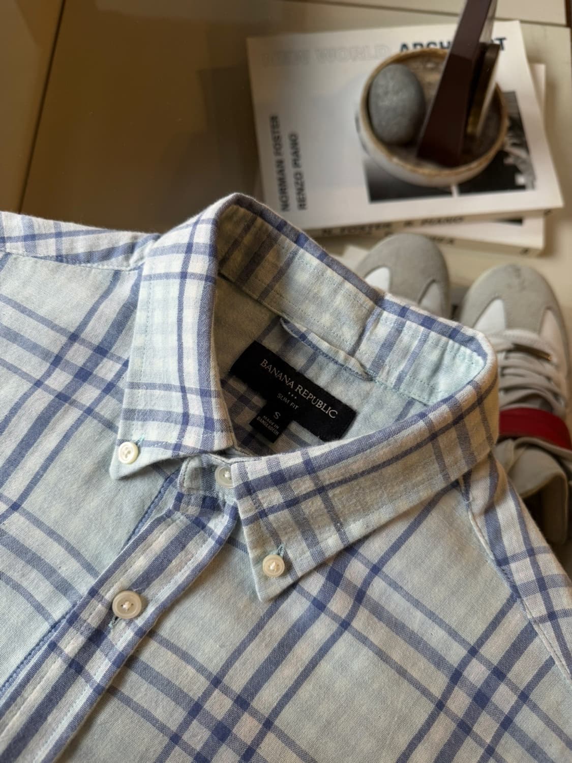 바나나 리퍼블릭 버튼다운 셔츠 슬림100 상품이미지8