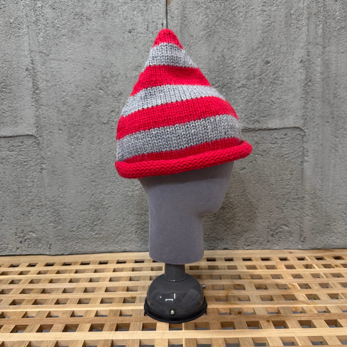 일본 빈티지 스트라이프 꼬깔 비니 상품이미지3