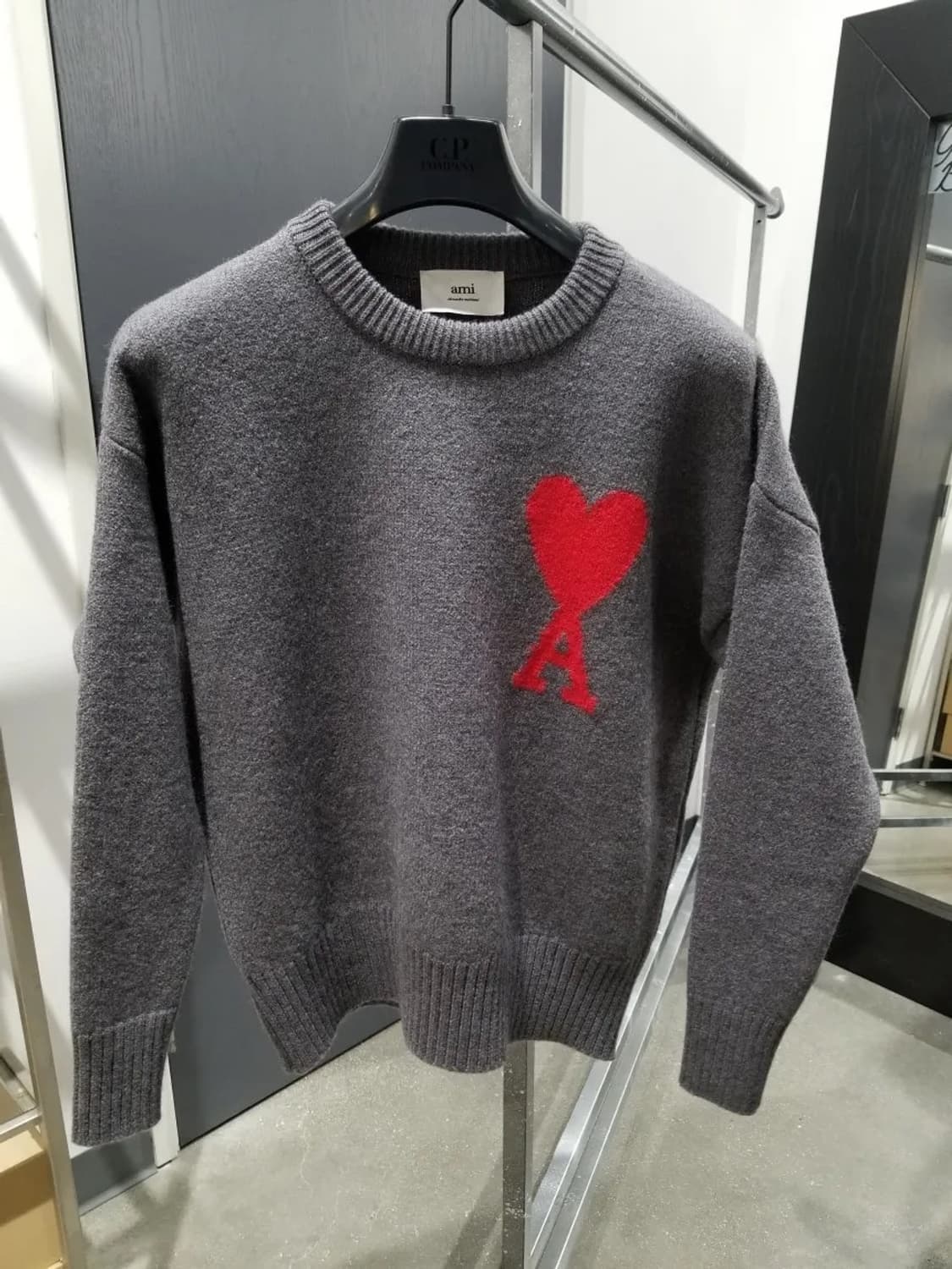 [S,무하자] 아미 빅하트 로고 니트 상품이미지1