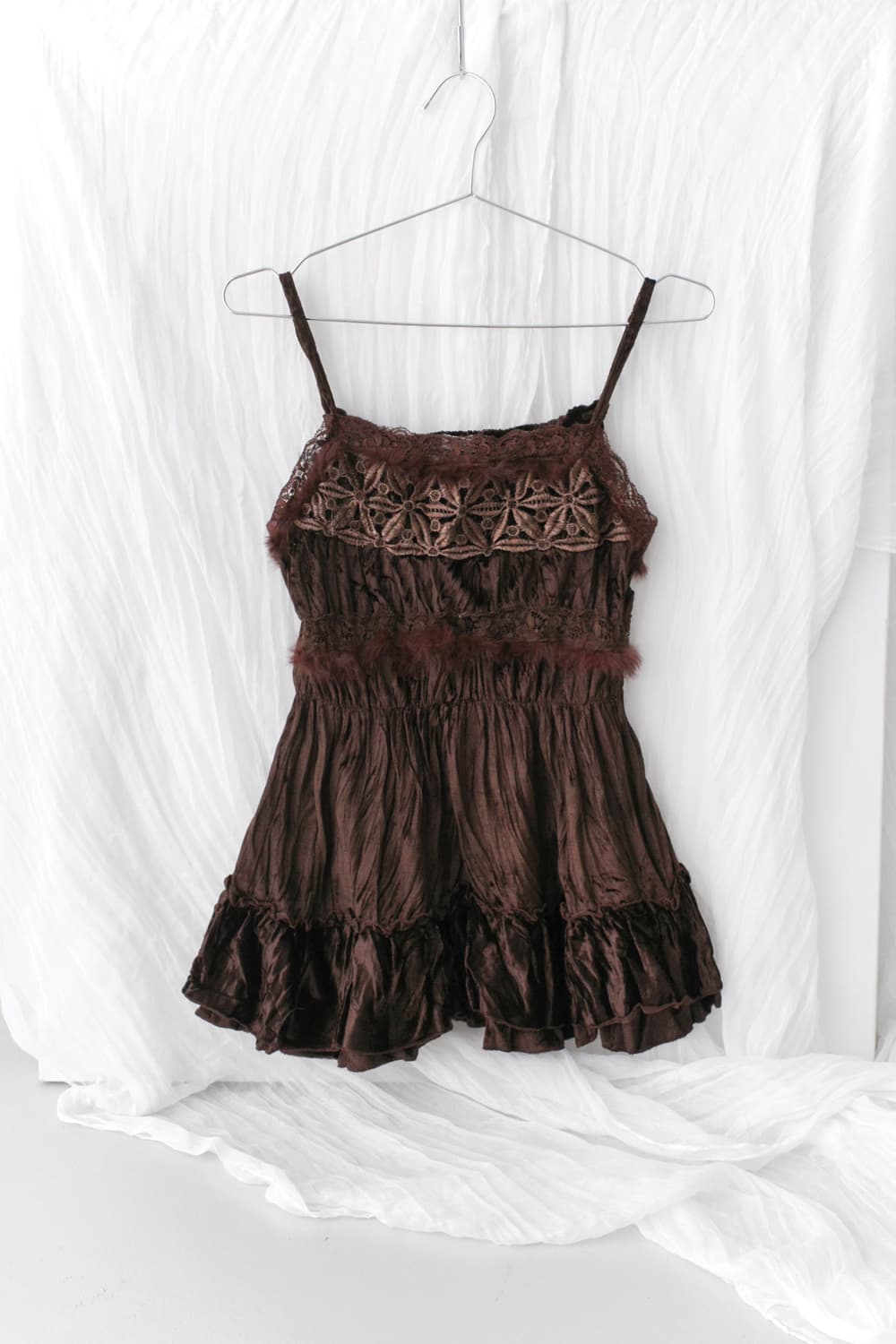 flower fur sleeveless 상품이미지1