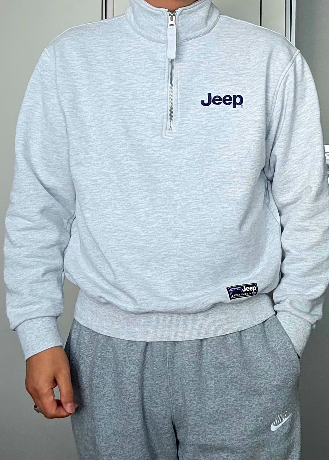 Jeep  반집업 롱슬리브 라이트 그레이 셔츠 (95~100) 상품이미지10