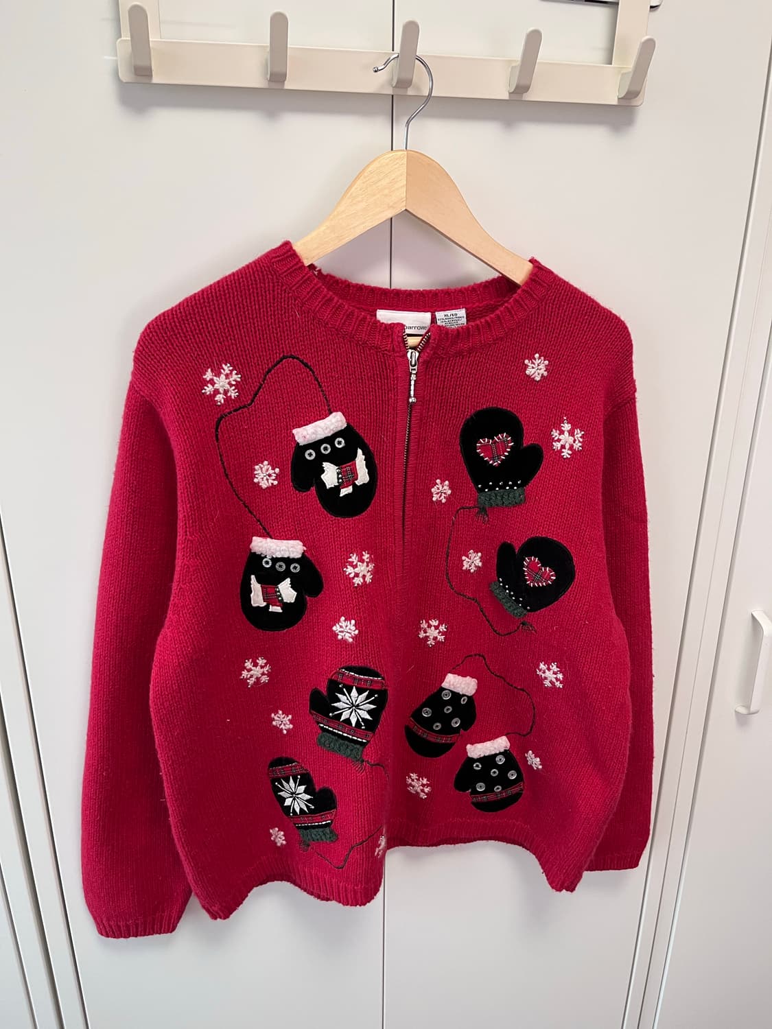 Croft&barrow 크리스마스 장갑 앙고라 니트 가디건 상품이미지5