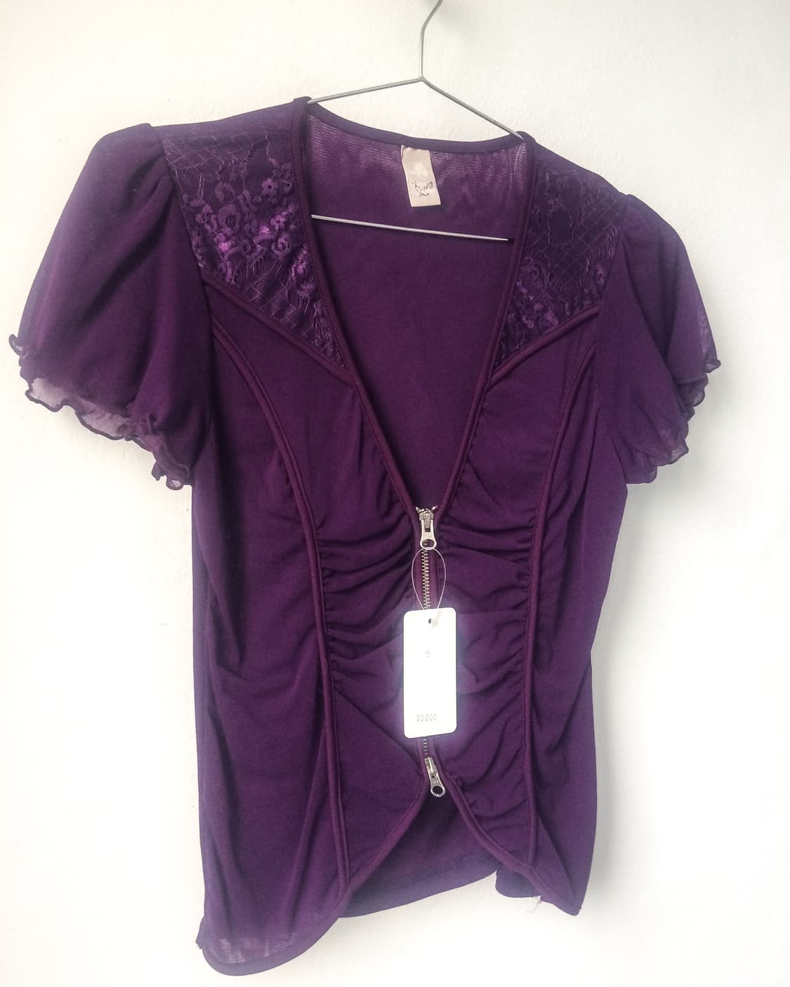 Rozen cavalier shirring zip up 상품이미지2