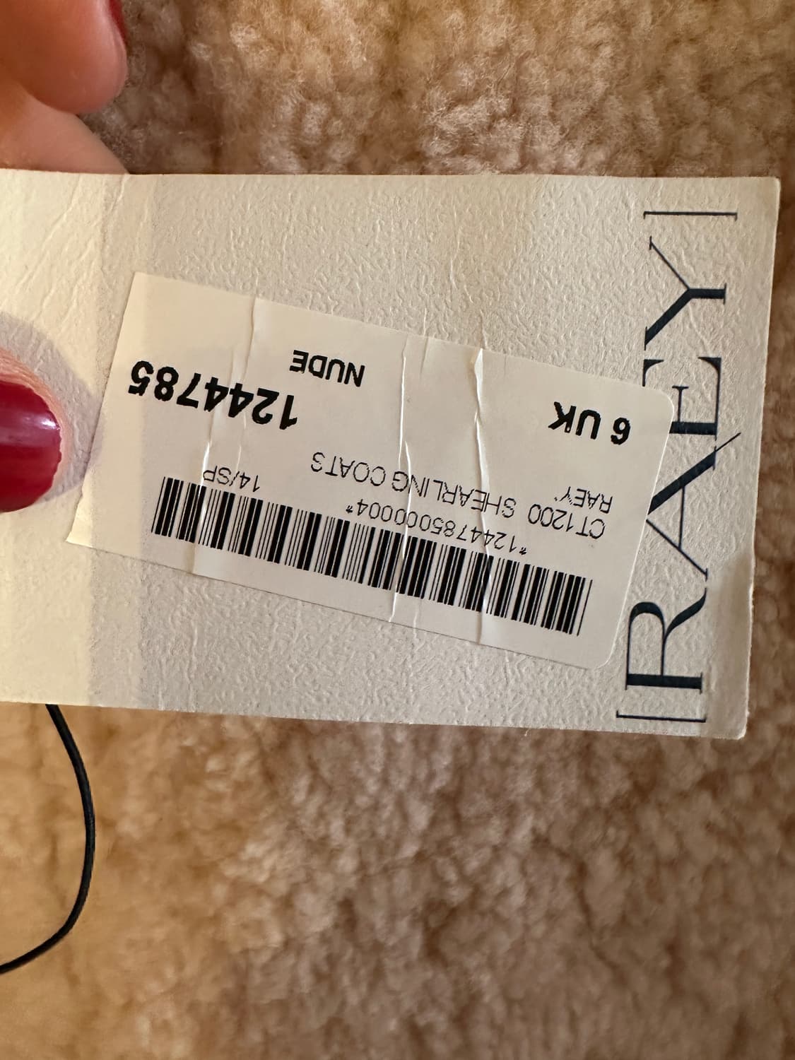 RAEY 레이 시어링  코트 (6UK) 상품이미지6