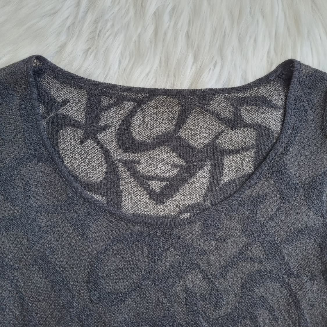 일본 빈티지 알파벳 시스루 긴팔 티셔츠 1956 상품이미지3