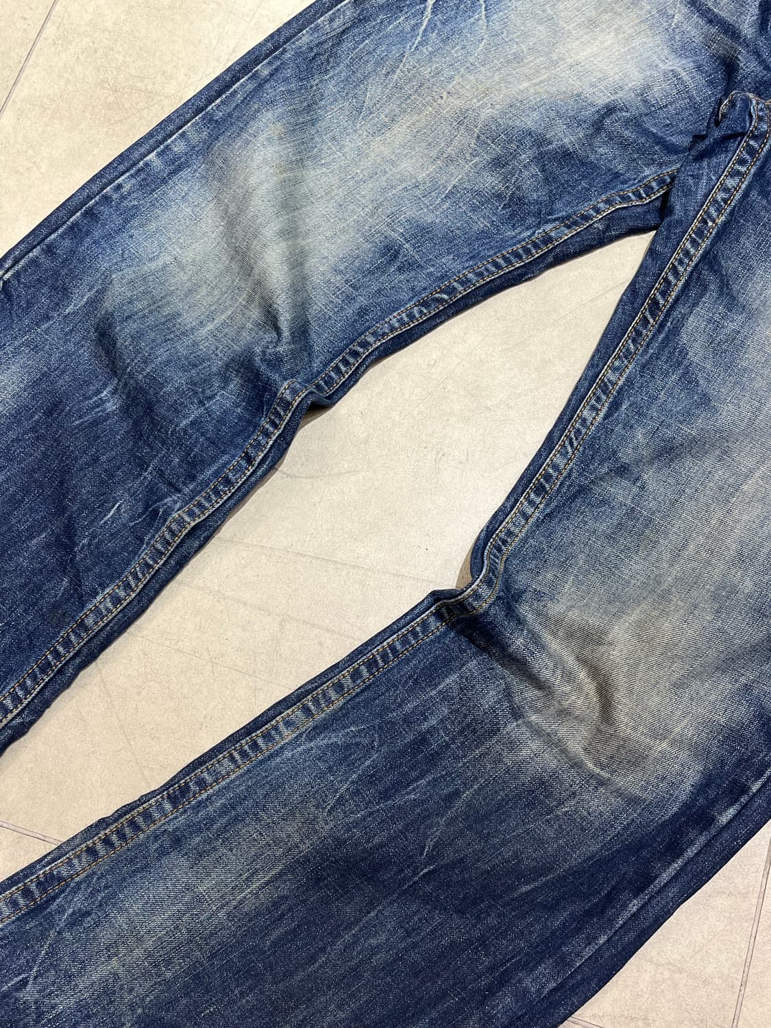 RED PEPPER 락펑크 그런지 워싱 날개 와이드 데님 팬츠 상품이미지8