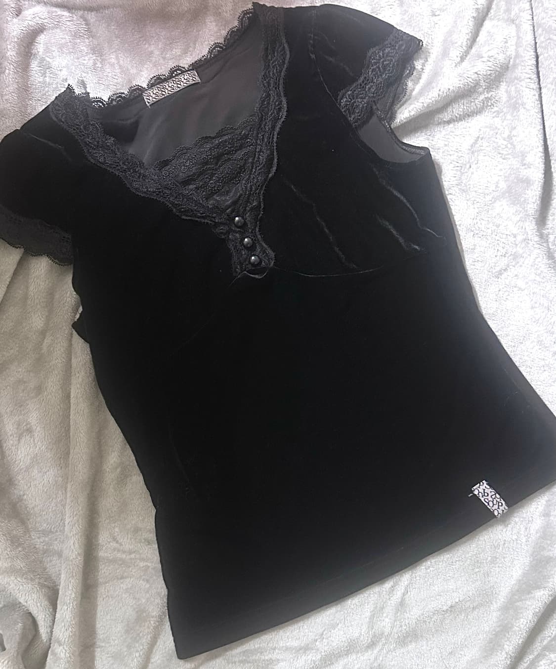 soup lace velvet top 상품이미지1