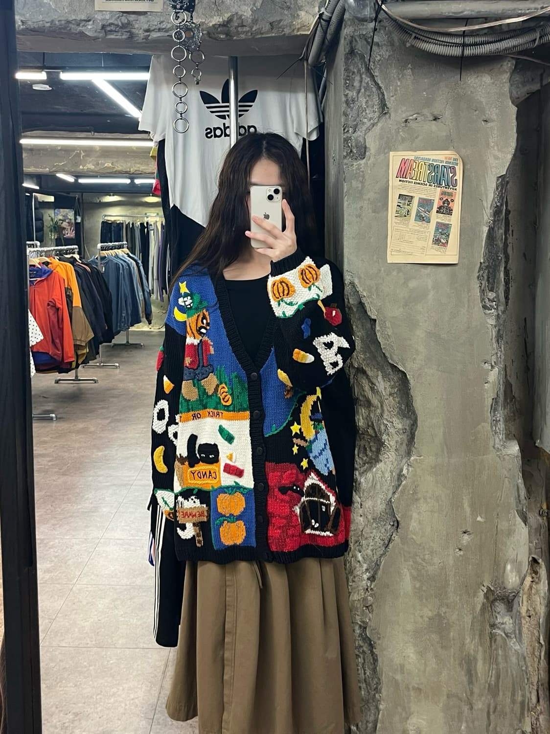 빈티지 자수 가디건 블랙 #csz2153 상품이미지2