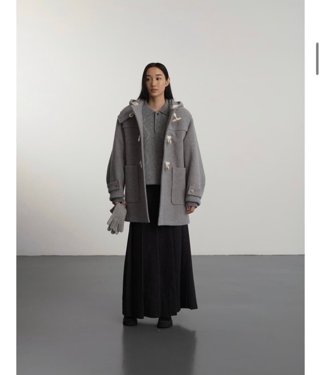 GBH 하프 더블코트(그레이) 1회 착용 상품이미지4