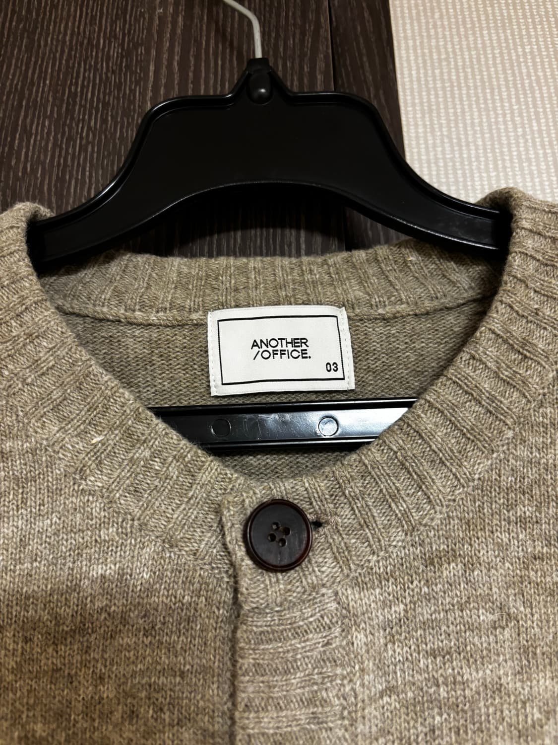어나더오피스 가디건 베이지 linen 03, 105 XL 상품이미지3