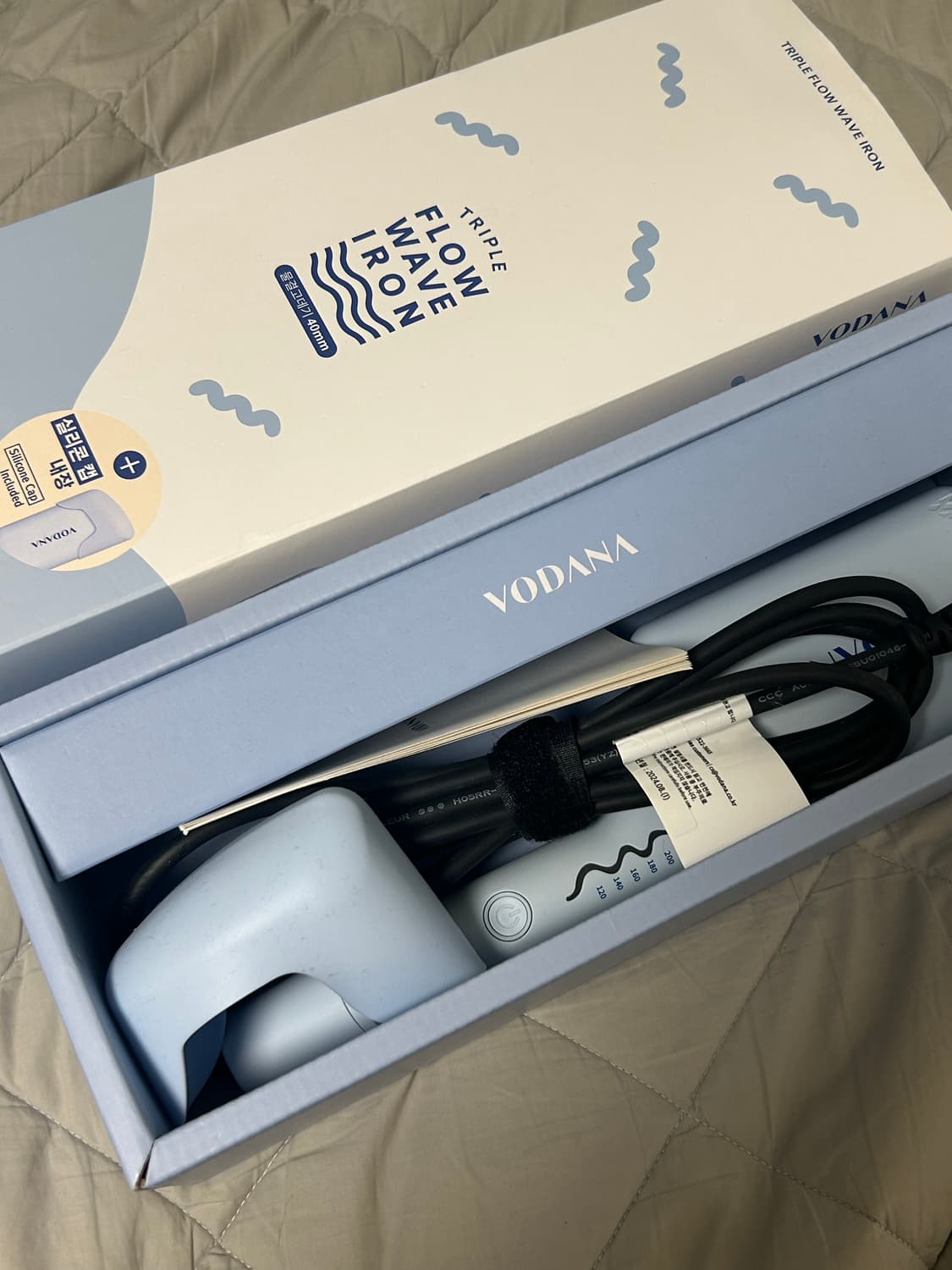 보다나 물결 고데기 40mm 파우더블루 상품이미지1