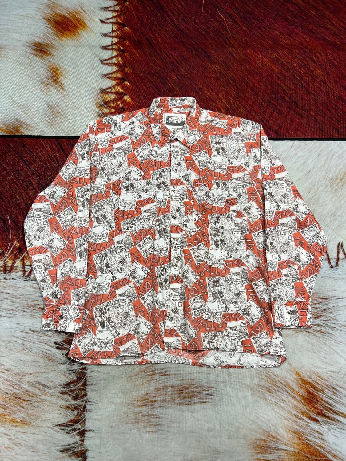 EURO VINTAGE UNIQUE PATTERN 셔츠 상품이미지1