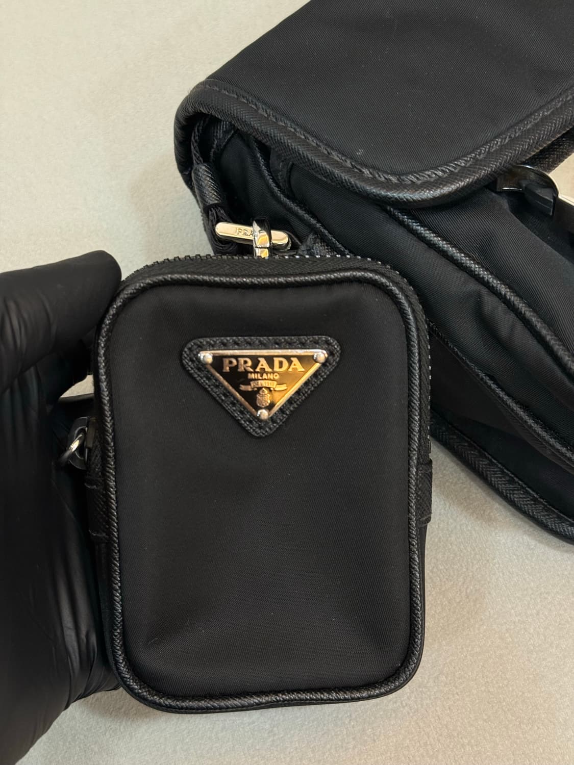 프라다 리나일론 사피아노 레더 숄더백  상품이미지4