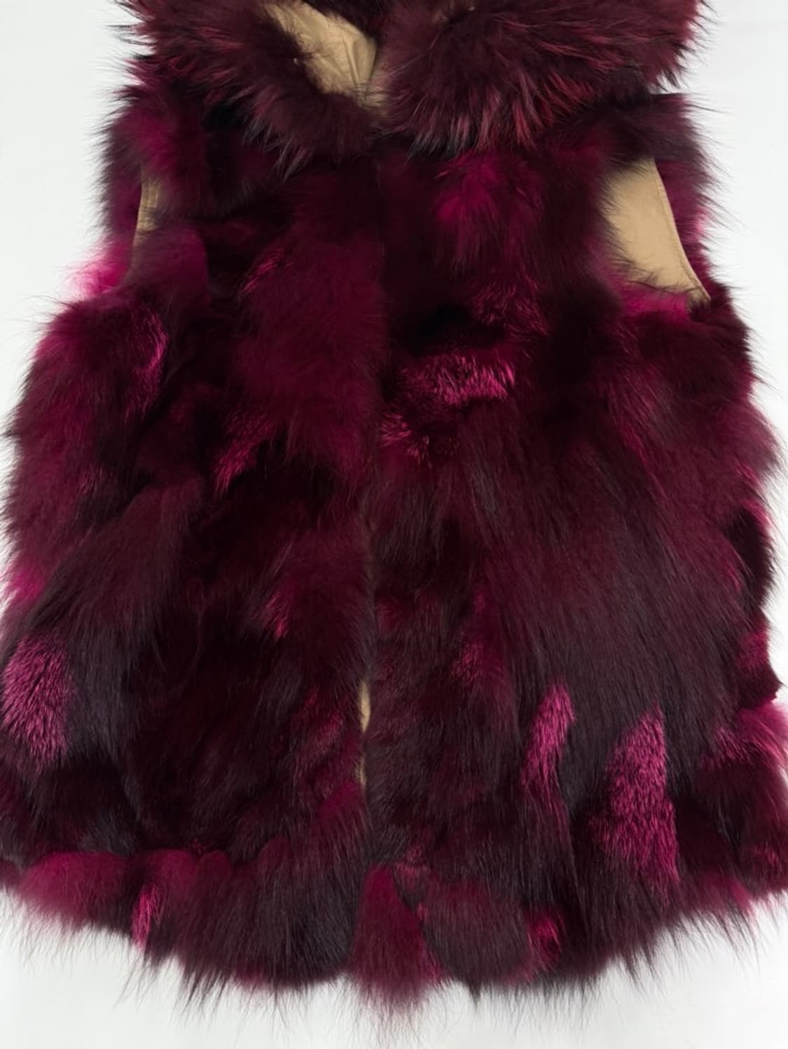 VTG FOX & RACCOON FUR HOOD VEST 상품이미지4