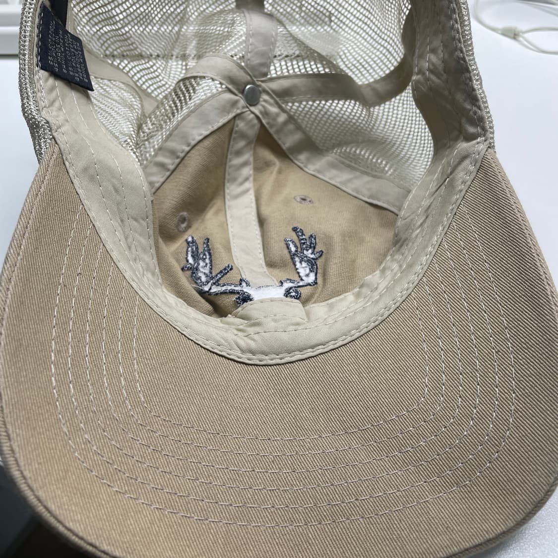 빈티지 사슴 자수 메쉬캡 베이지 상품이미지3