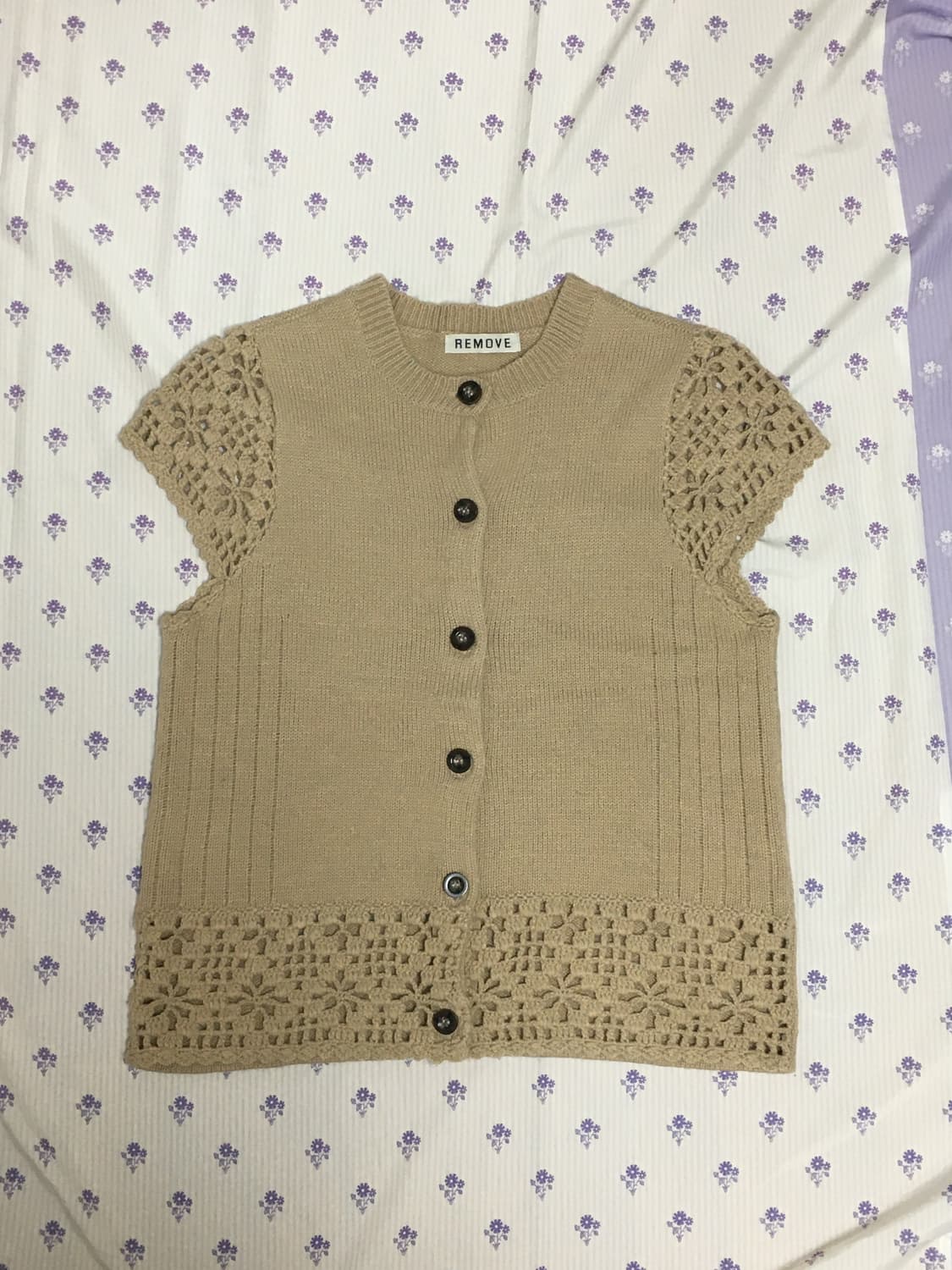 Crochet Floral Knit Vest 상품이미지1