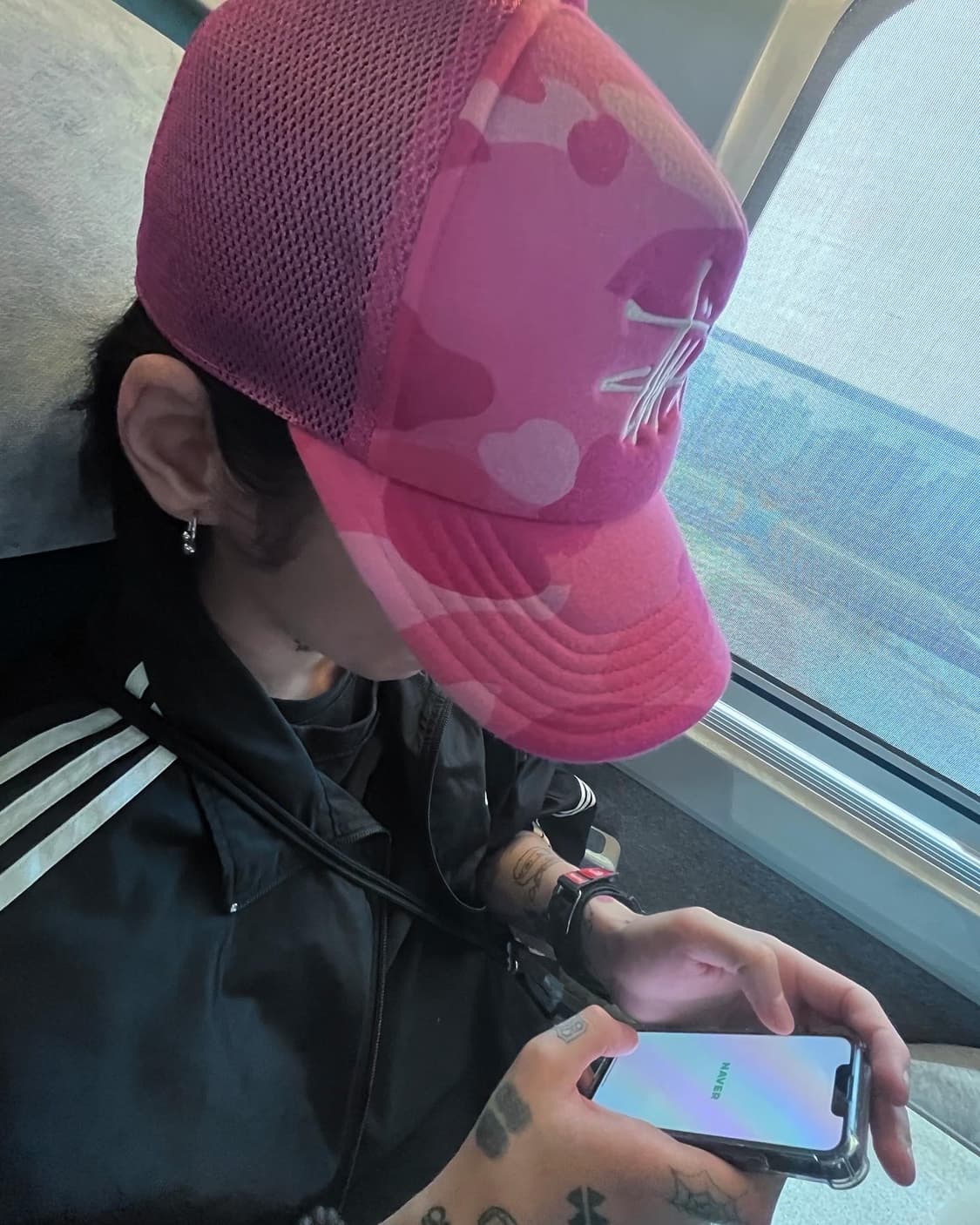 스투시 베이프 트러커 캡 핑크 카모 상품이미지3