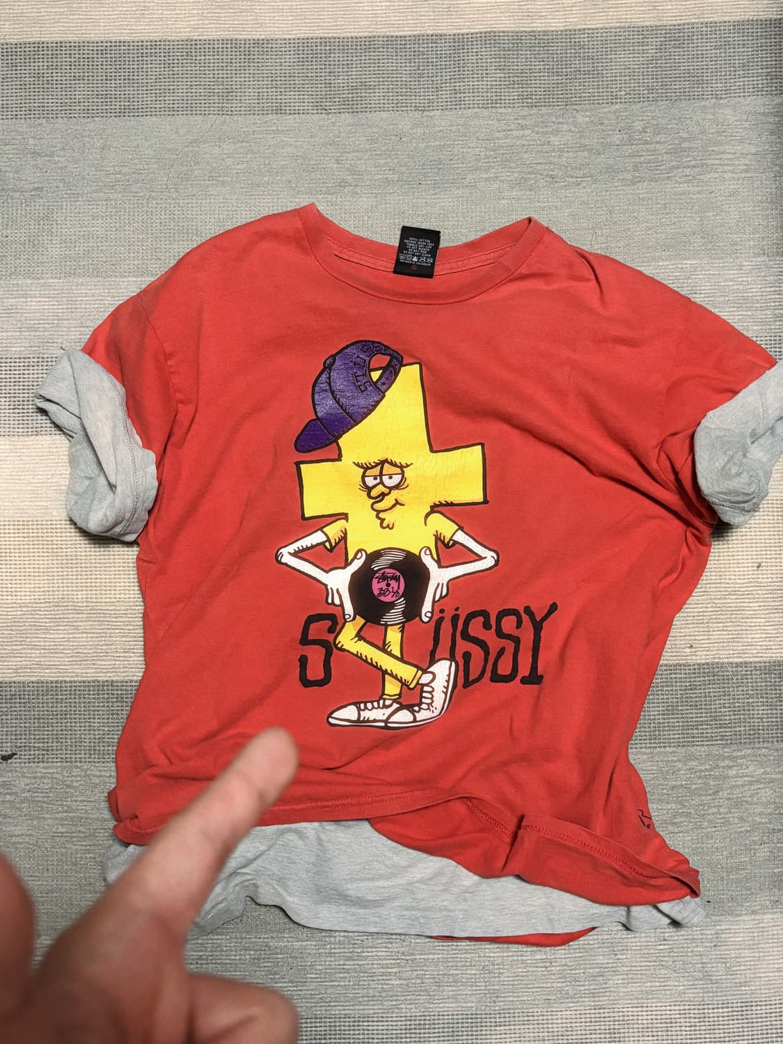 Stussy 00’s Vintage Red Red Red T-shirt 상품이미지2
