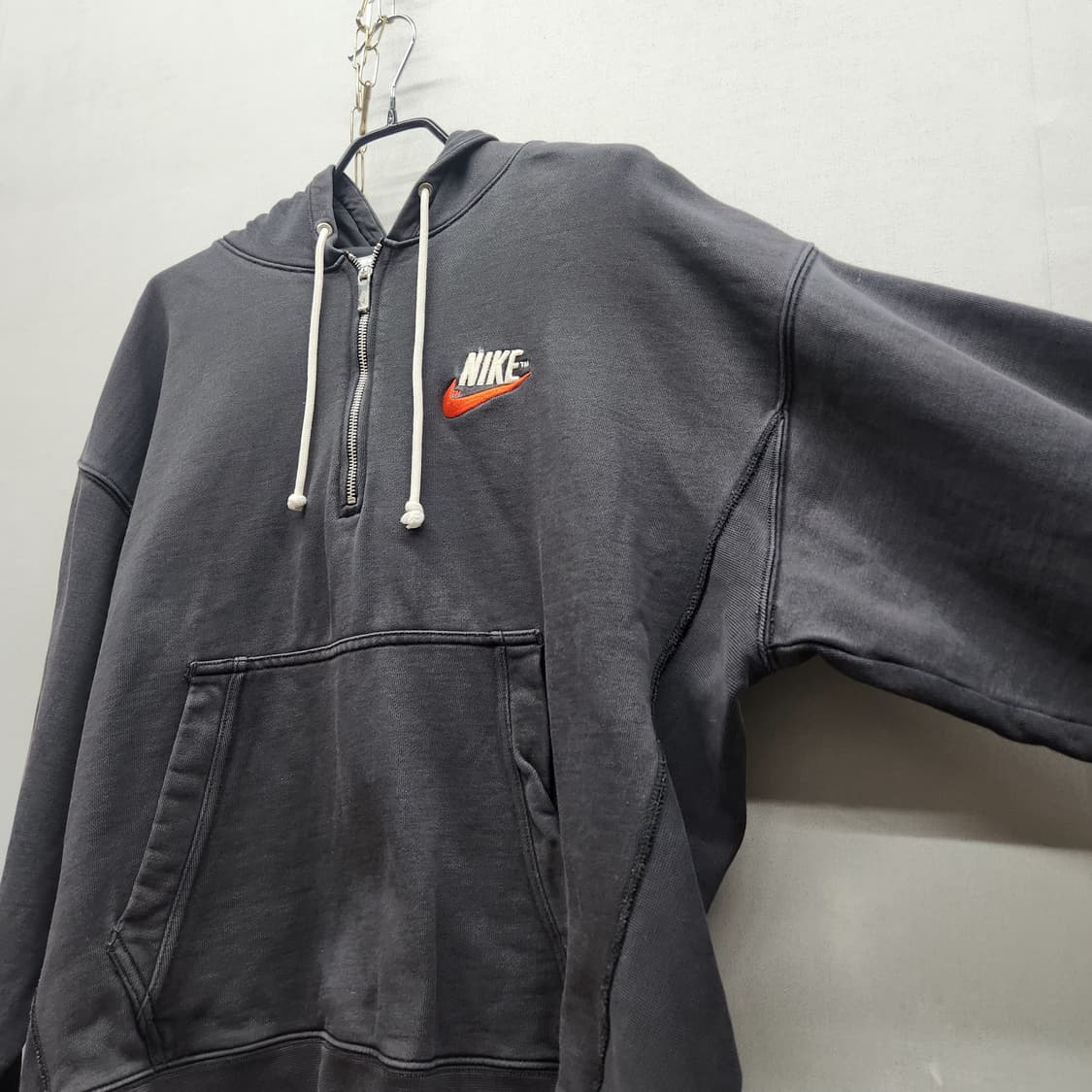 올드스쿨 나이키 로고자수 반집업 후드집업 2XL(2XL) 상품이미지3