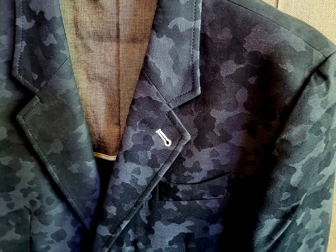 [미사용 새상품] 워모 이태리 블루 카모자켓 상품이미지6