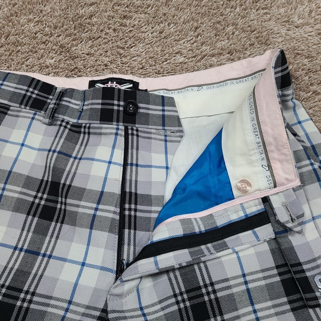 이안폴터디자인 체크 골프바지 32W 상품이미지3