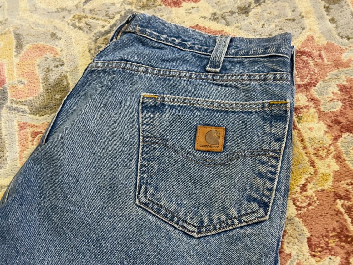 [칼하트] 00s 오리지널 B18 스톤워시 데님 스케이터 와이드핏 W38 상품이미지7
