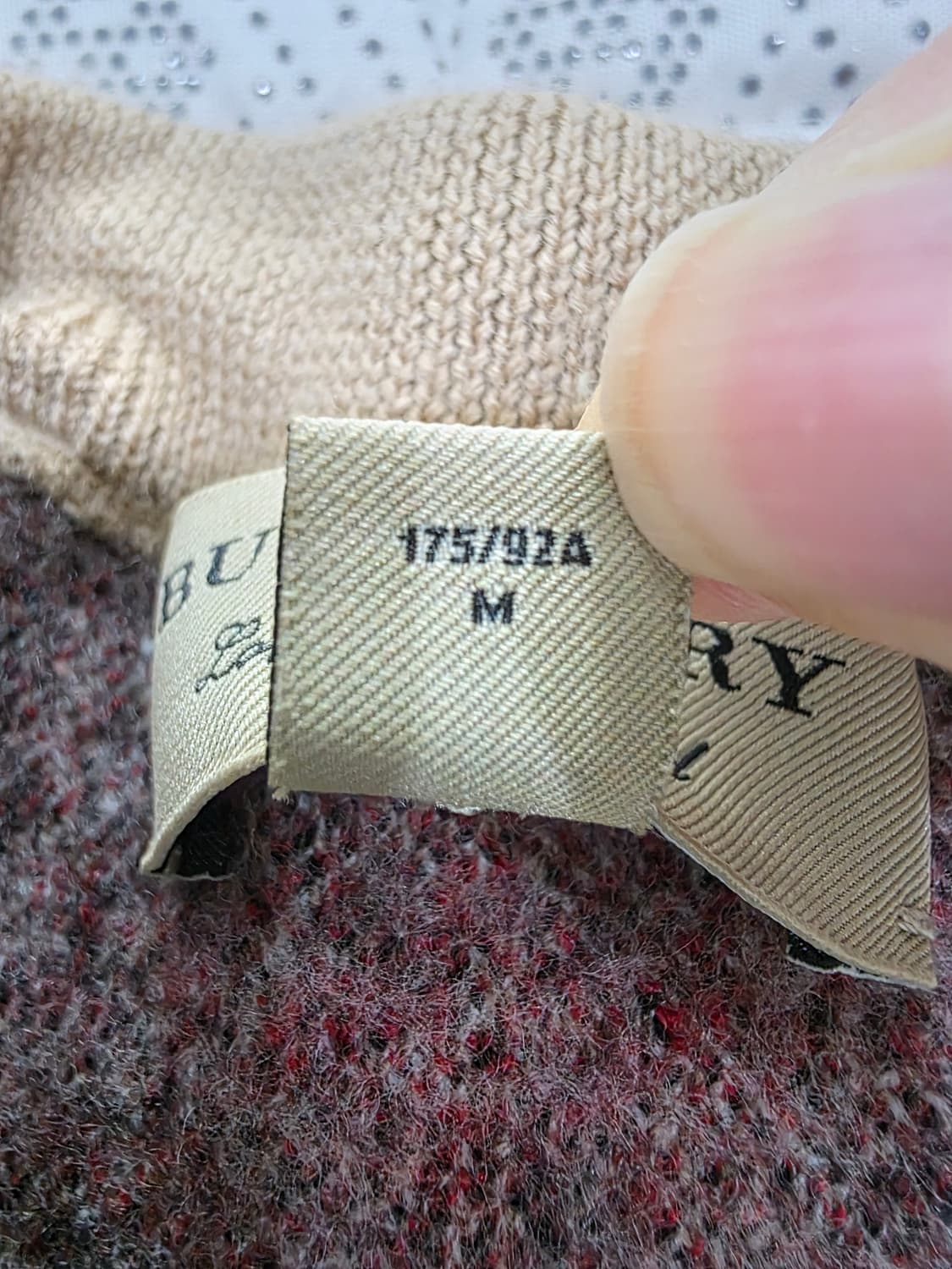 버버리 그래피티 체크 메리노 울 니트 ~44반 상품이미지8