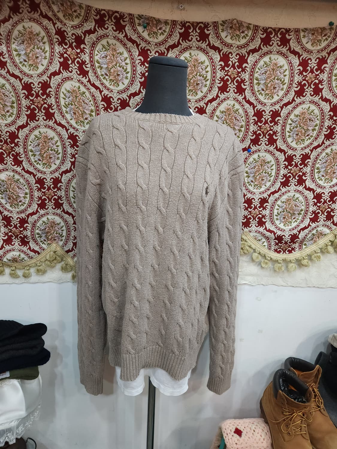 폴로 랄프로렌 베이지 꽈배기 코튼 니트

 상품이미지1