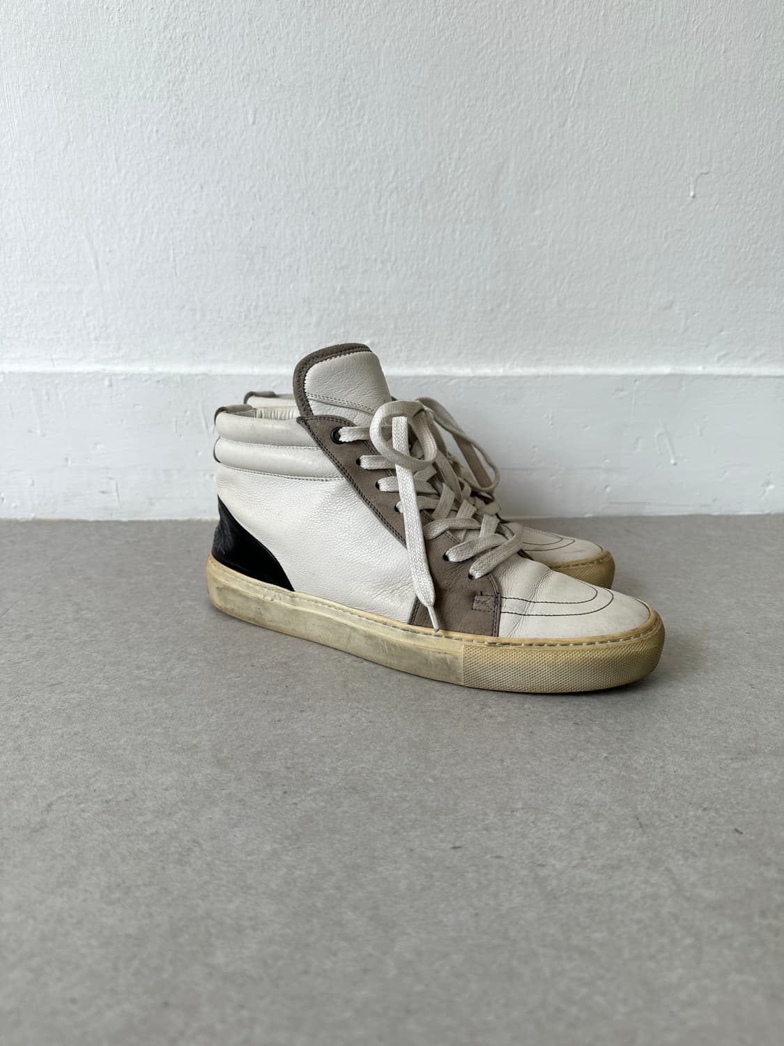 생로랑 2000s YSL 화이트 레더 하이탑 상품이미지3