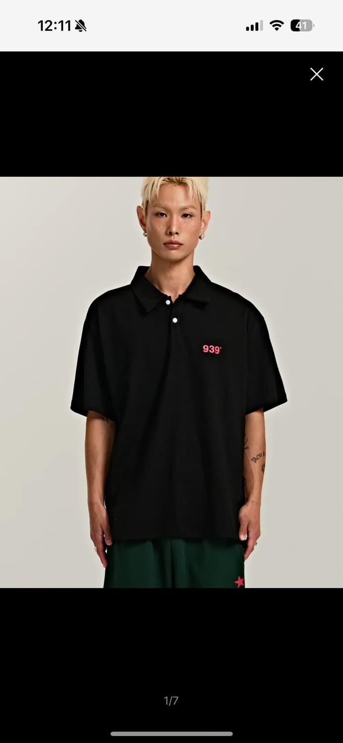 아카이브볼드 카라티셔츠 블랙 상품이미지1