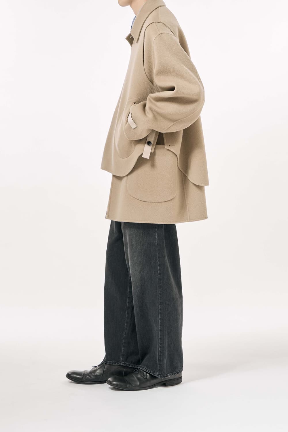 [OS] 이얼즈어고 마더/핸드쏘운 더블페이스 울 캐시미어 포이카블 베스트 상품이미지3