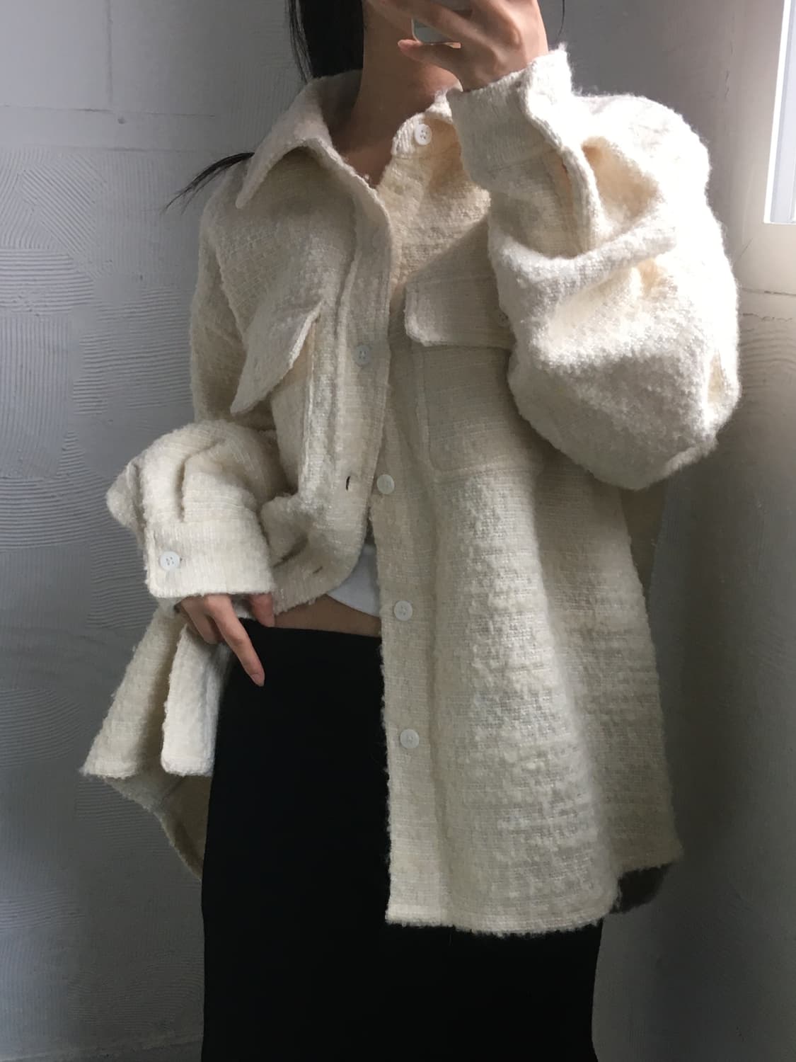 Stussy 스투시 부클 아이보리 CPO 셔츠 상품이미지1