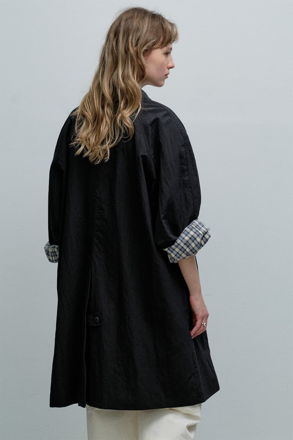 모데스트무드 파우더 트렌치코트 블랙 Powder Trench Coat ( 상품이미지9